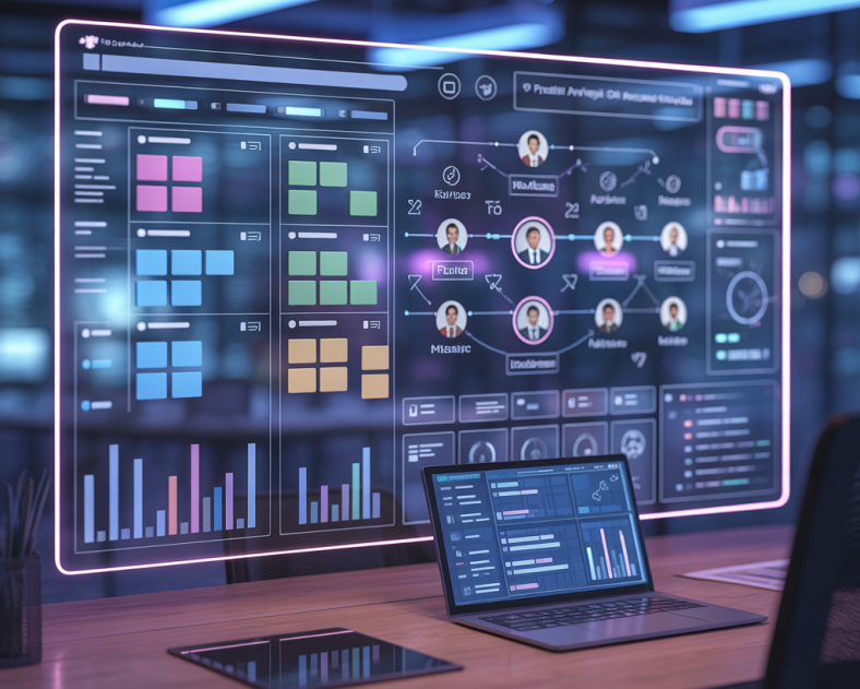 A_futuristic_visualization_of_project_management_workflow_glowing_digital_interf-0