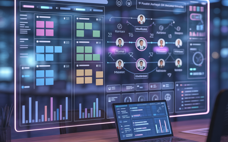 A_futuristic_visualization_of_project_management_workflow_glowing_digital_interf-0